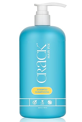 Crack HAIR FIX Shampoo with Pump | Moisturizing & Strengthening Sulfate-Free Formula | Protects Against Dryness, Reduces Breakage & Restores Shine | Beauty & Personal Care Crack