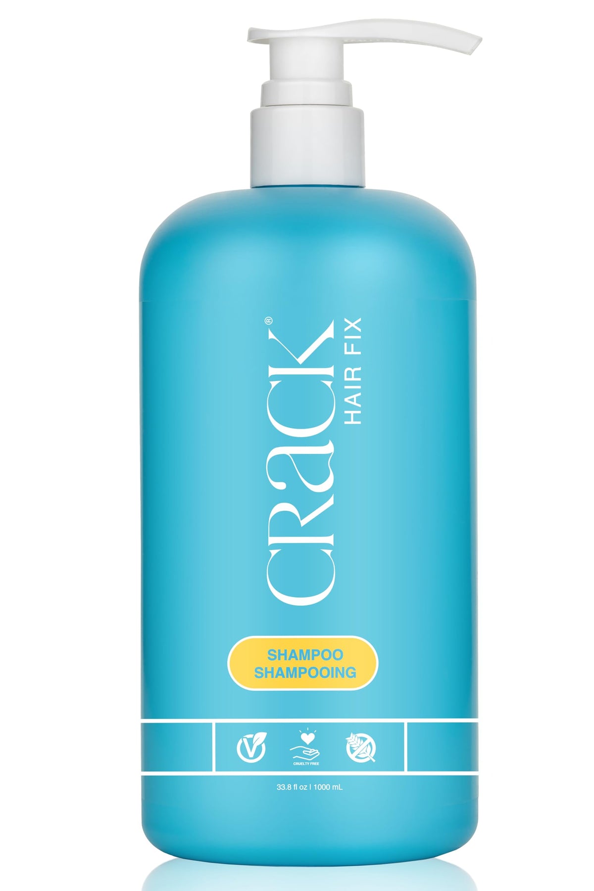 Crack HAIR FIX Shampoo with Pump | Moisturizing & Strengthening Sulfate-Free Formula | Protects Against Dryness, Reduces Breakage & Restores Shine | Beauty & Personal Care Crack