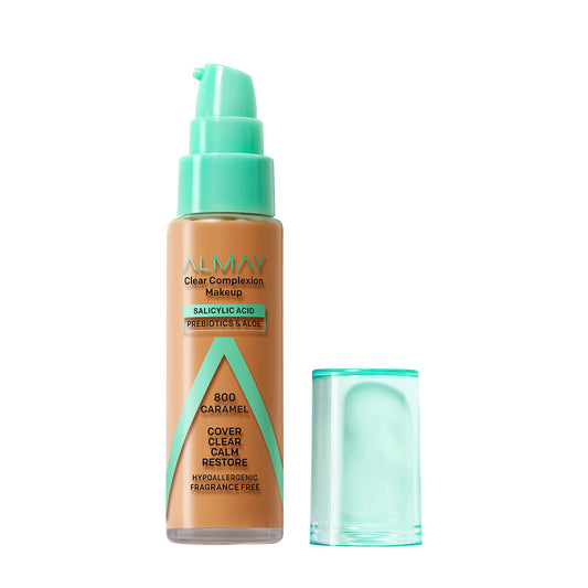 Almay Clear Complexion Acne Foundation Makeup with Salicylic Acid, Medium Coverage, Soft Matte Finish, Hypoallergenic, Cruelty- & Fragrance-Free Beauty & Personal Care Almay