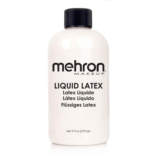 Mehron Makeup Liquid Latex | SFX Makeup | Halloween | Latex Glue for Skin | Prosthetic Glue 9 fl oz (266 ml) (Clear Flesh) Beauty & Personal Care Mehron