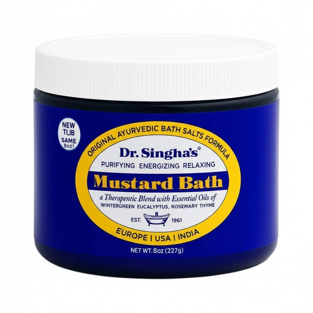 Dr. Singha's Mustard Bath Soak - Aromatherapy Bath Salts with Mustard Seed & Essential Oils for Muscle Relaxation, Stress Relief & Soothing - Epsom Beauty and Personal Care Dr. Singha's