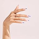 Gold Finger Gel Glam Design Nail Press On Nails, Gel Nail Kit, Polish Free Manicure Long Length (GD15) Beauty & Personal Care Goldfinger