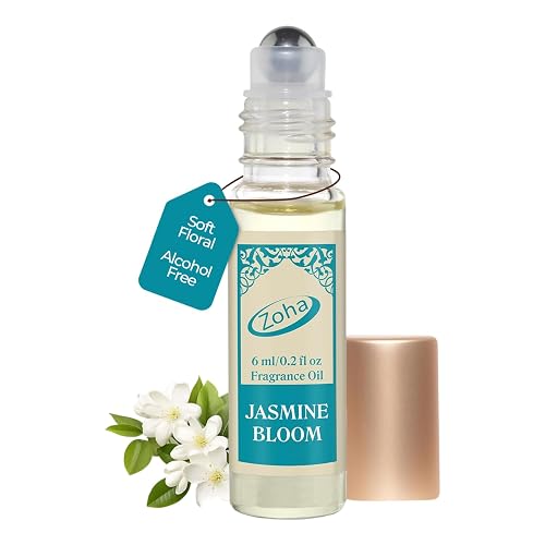 Zoha Jasmine Bloom | Roll on Perfumes for Women & Men | Alcohol-free Jasmine Perfume Oil | Travel Size Long Lasting Fragrance | 6ml Roller Beauty & Personal Care Zoha