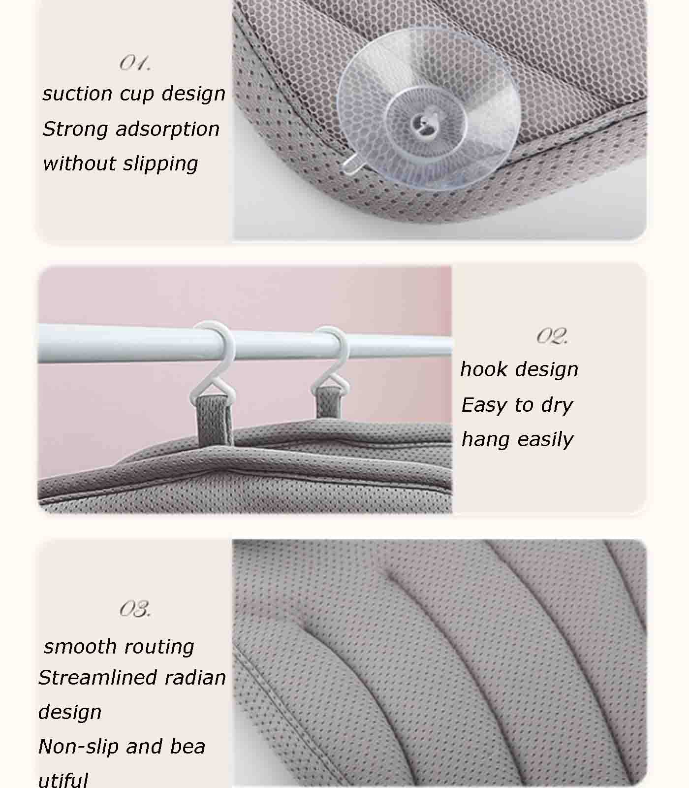 JYXYXSCP Full Body Bath Pillow, Anti-Slip Cushion for Bathtub Lumbar Support, Relieve Fatigue Lumbar Support Cushion, with Suction Cup Design (B 170 * Beauty and Personal Care JYXYXSCP