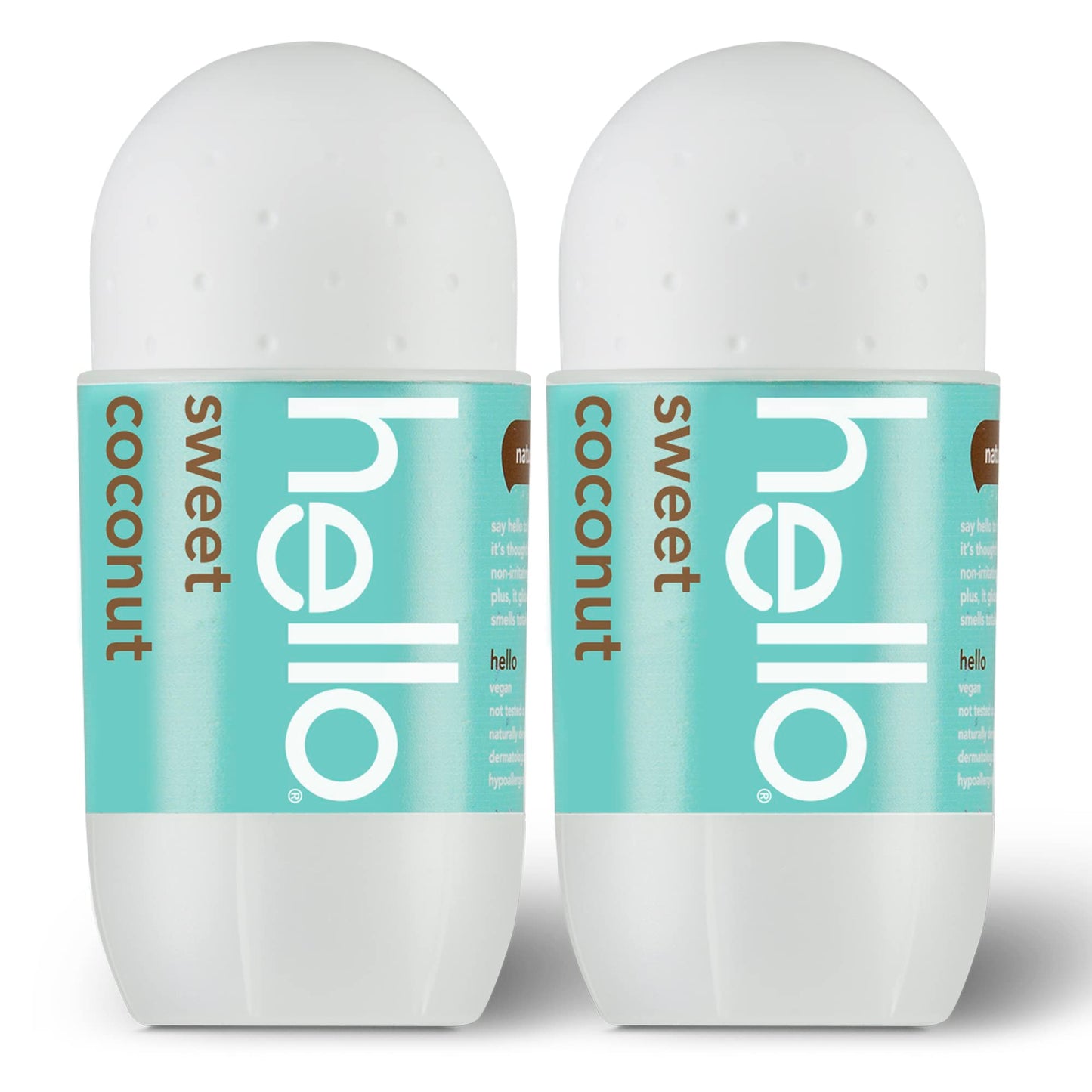 Sweet Coconut Roll On Deodorant, Aluminum Free for Women & Men, 48 Hour Non Sticky, Dries Quick, No White Residue, Travel Size, 2 Pack, 1.69 oz Each Beauty and Personal Care hello
