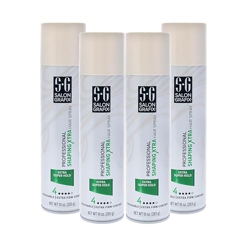 Salon Grafix Shaping Hair Spray - Brushable and Freshly Scented Hairspray for Women and Men - Professional Quality Result - Extra Super Hold - 4 pc Beauty & Personal Care Salon Grafix
