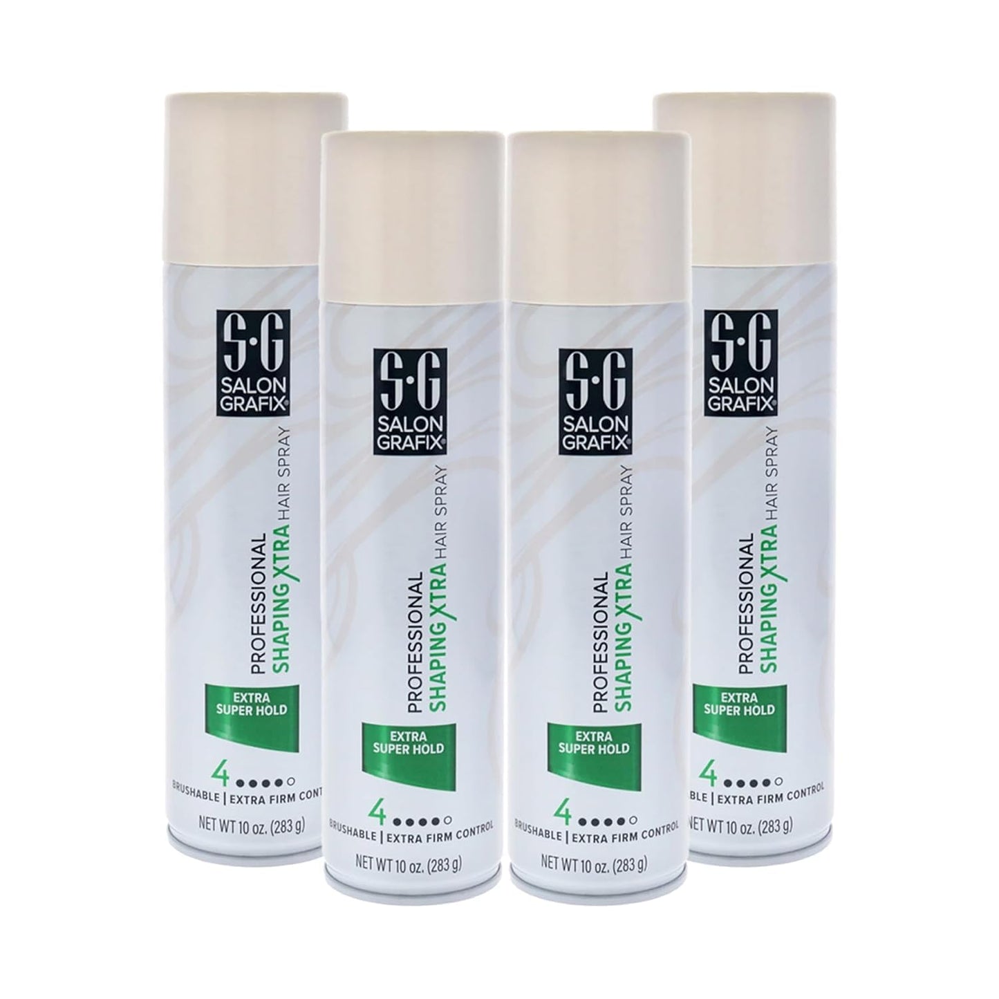 Salon Grafix Shaping Hair Spray - Brushable and Freshly Scented Hairspray for Women and Men - Professional Quality Result - Extra Super Hold - 4 pc Beauty & Personal Care Salon Grafix