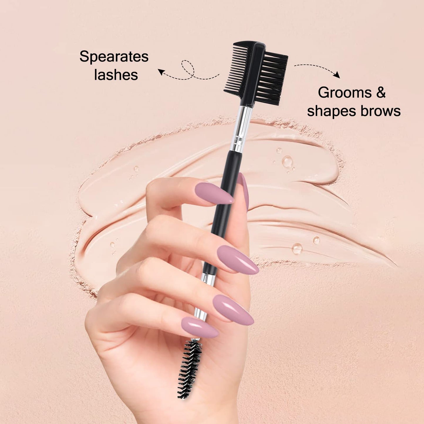 3 Head Eyebrow Eyelash Shaper Eyelash Comb Double Head Brush Makeup Grooming Tool cosmetic with 3 Different Spoolie Brushes for Separating Lashes Beauty & Personal Care MUIIGOOD