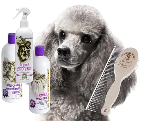 #1 All Systems Poodle Grooming Package, Shampoo, Conditioner, Spray, Brush and The Perfect Poodle Comb Beauty & Personal Care #1 All Systems