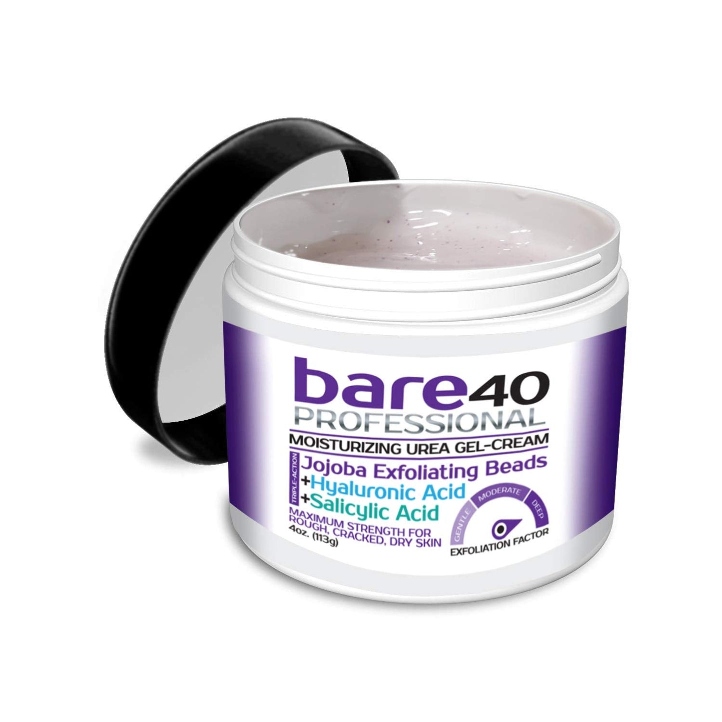 BARE 40 PRO 40% Urea Gel with 2% Salicylic Acid, Hyaluronic Acid, Tea Tree Oil & Aloe Vera - Exfoliating & Hydrating Foot and Body Gel for Dry, Rough Beauty & Personal Care Scientific Solutions Global