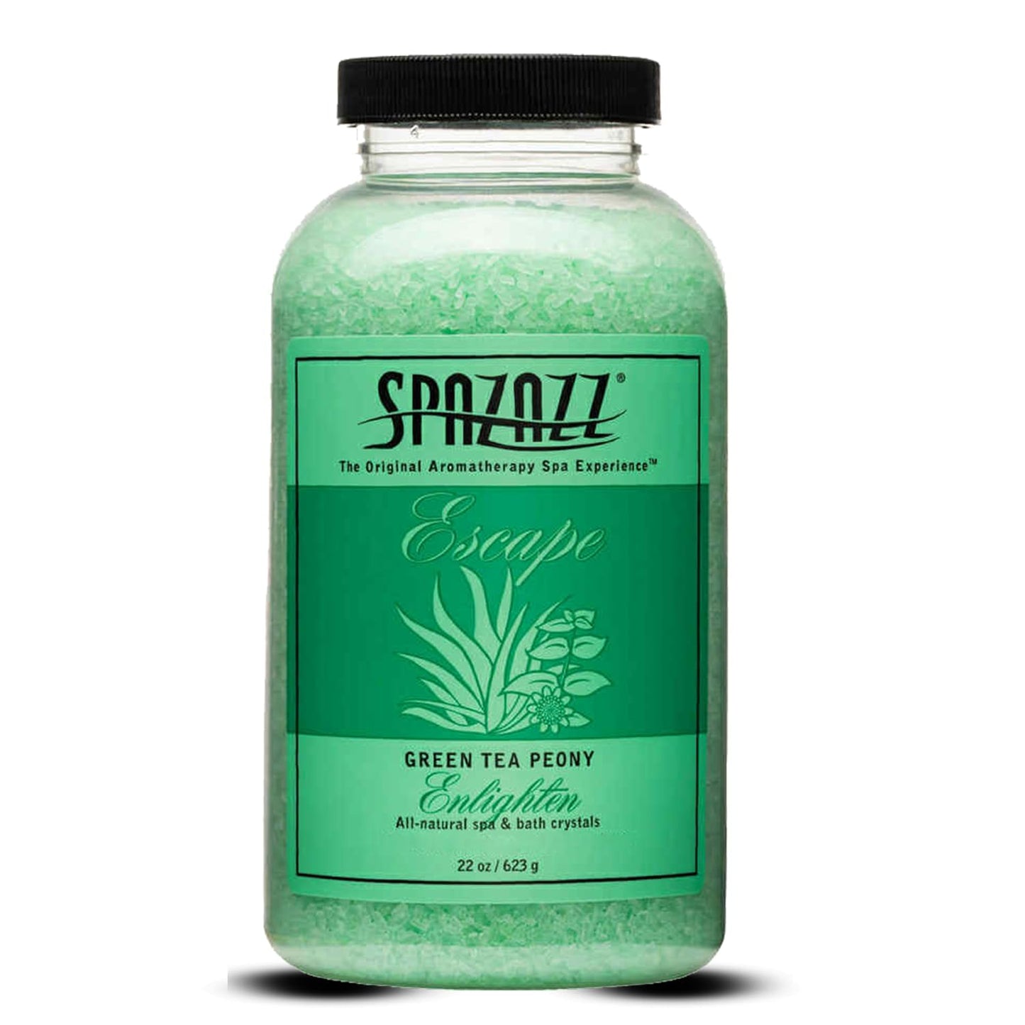 Spazazz SPZ-109 Escape Aromatherapy Crystals Container, 22-Ounce, Green Tea Peony Enlighten Beauty and Personal Care Spazazz