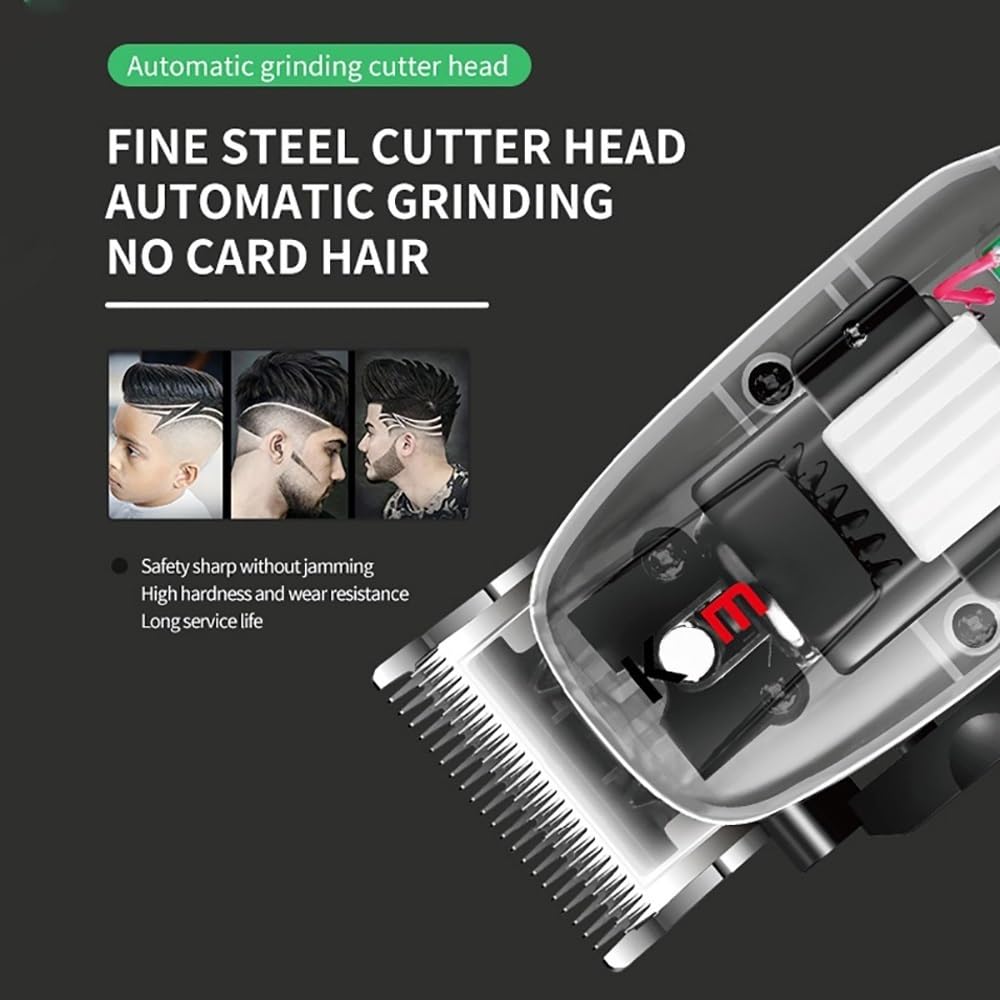 GLESVOWIO Pro Hair Clipper Cordless Trimmer for Men Professional Electric Powerful Rechargeable Beard Cutting Tool Beauty and Personal Care GLESVOWIO