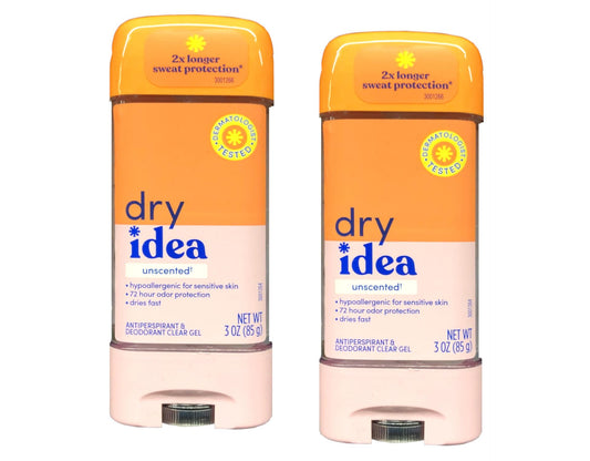 Dry Idea Clear Gel Antiperspirant/Deodorant, Unscented - 3 oz - 2 pk Beauty and Personal Care Dry Idea