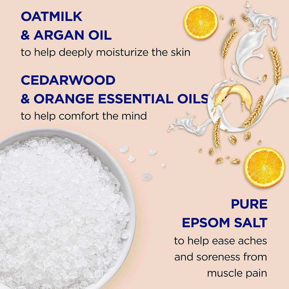 Dr Teal's Foaming Bath with Pure Epsom Salt, Soothe & Comfort with Oat Milk & Argan Oil, 34 fl oz Beauty & Personal Care Dr Teal's