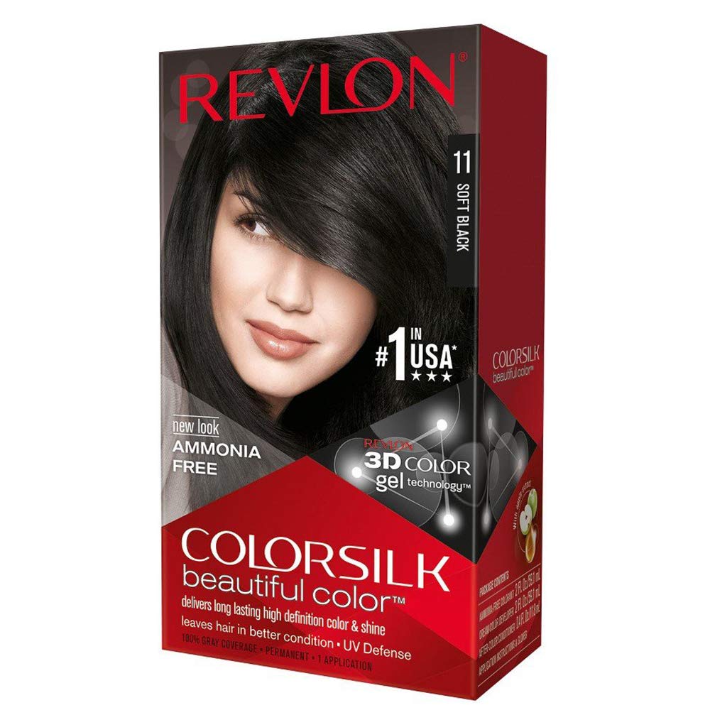 Revlon ColorSilk Beautiful Color, Soft Black [11] 1 ea (Pack of 12) Beauty & Personal Care REVLON