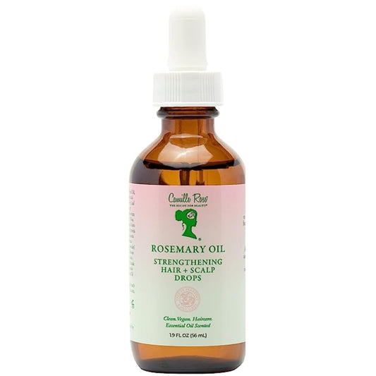 Camille Rose Rosemary Oil Strengthening Hair + Scalp Drops - Castor, Peppermint & Tea Tree Oil Blend for Strength & Resilience, Dry Scalp Treatment Beauty & Personal Care Camille Rose