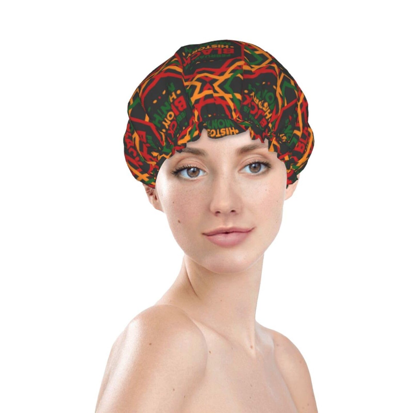 Black History Month Shower Caps Reusable Bath Cap Double Layers Waterproof Shower Cap for Women Long Hair Beauty and Personal Care Juiimr
