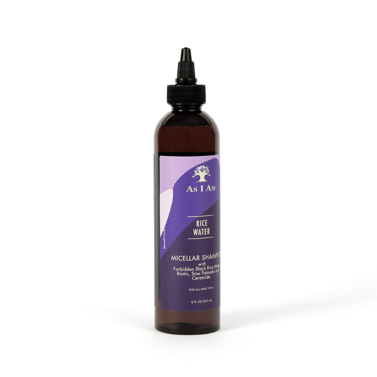 As I Am Rice Water Shampoo 8 oz - with Forbidden Black Rice, Saw Palmetto, Biotin - Gentle Cleanser - Moisturizing - Vegan & Cruelty Free - Sulfate Beauty & Personal Care As I Am