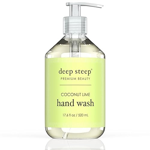 Deep Steep Argan Oil Liquid Hand Wash, Coconut Lime, 17.6 Fluid Ounce Beauty & Personal Care Deep Steep