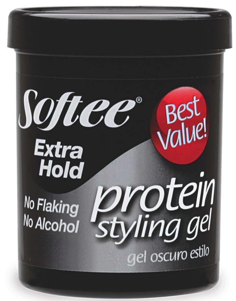 Softee Protein Styling Gel - Extra Hold, Alcohol-Free Black 15 oz. Beauty & Personal Care Softee