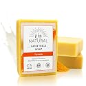 Way Natural Goat Milk Soap Bars, Turmeric (3 Pack) - Premium, Handmade w/Real Milk in USA - Large (5oz) Hand & Body Goat Soap - Dry Skin, Gentle, No Beauty & Personal Care Way Natural