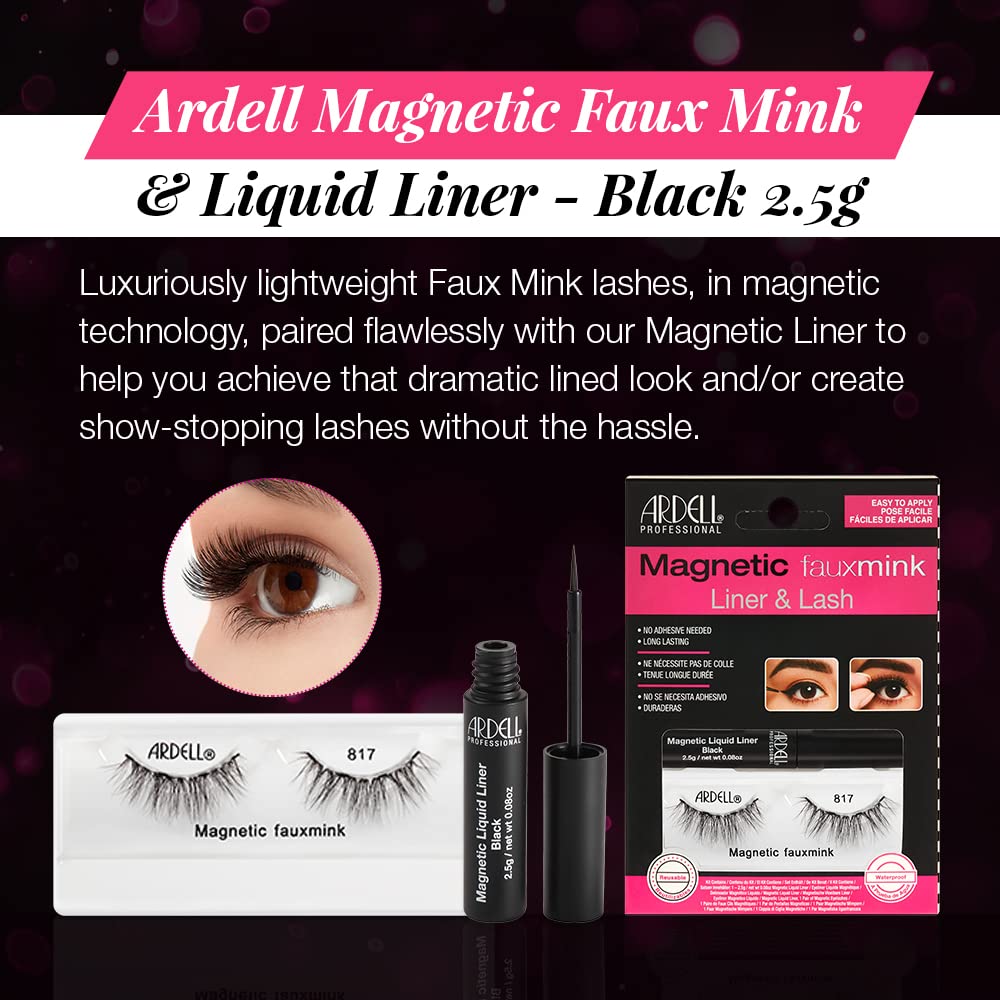 Ardell Magnetic Faux Mink Liquid Liner & Lash 817 Beauty & Personal Care Ardell