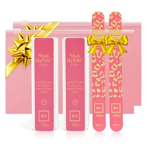 Beauty Nuggets Made My Nails Buffer, Ultimate Shine 3 Way Nail Buffing Block with Professional Nail File 120/180 Grit-Perfect All in One Manicure Tool Beauty & Personal Care Beauty Nuggets