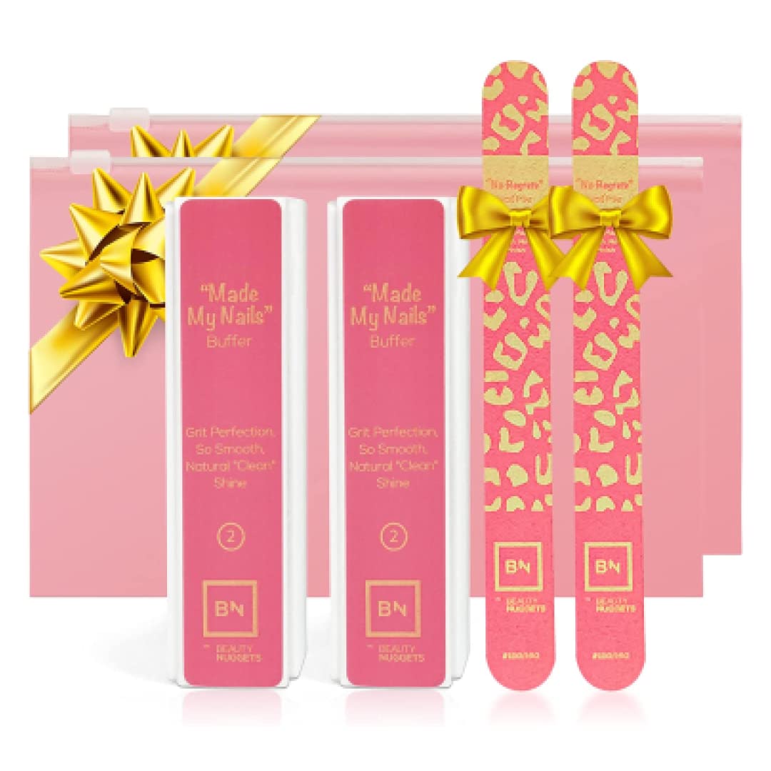 Beauty Nuggets Made My Nails Buffer, Ultimate Shine 3 Way Nail Buffing Block with Professional Nail File 120/180 Grit-Perfect All in One Manicure Tool Beauty & Personal Care Beauty Nuggets