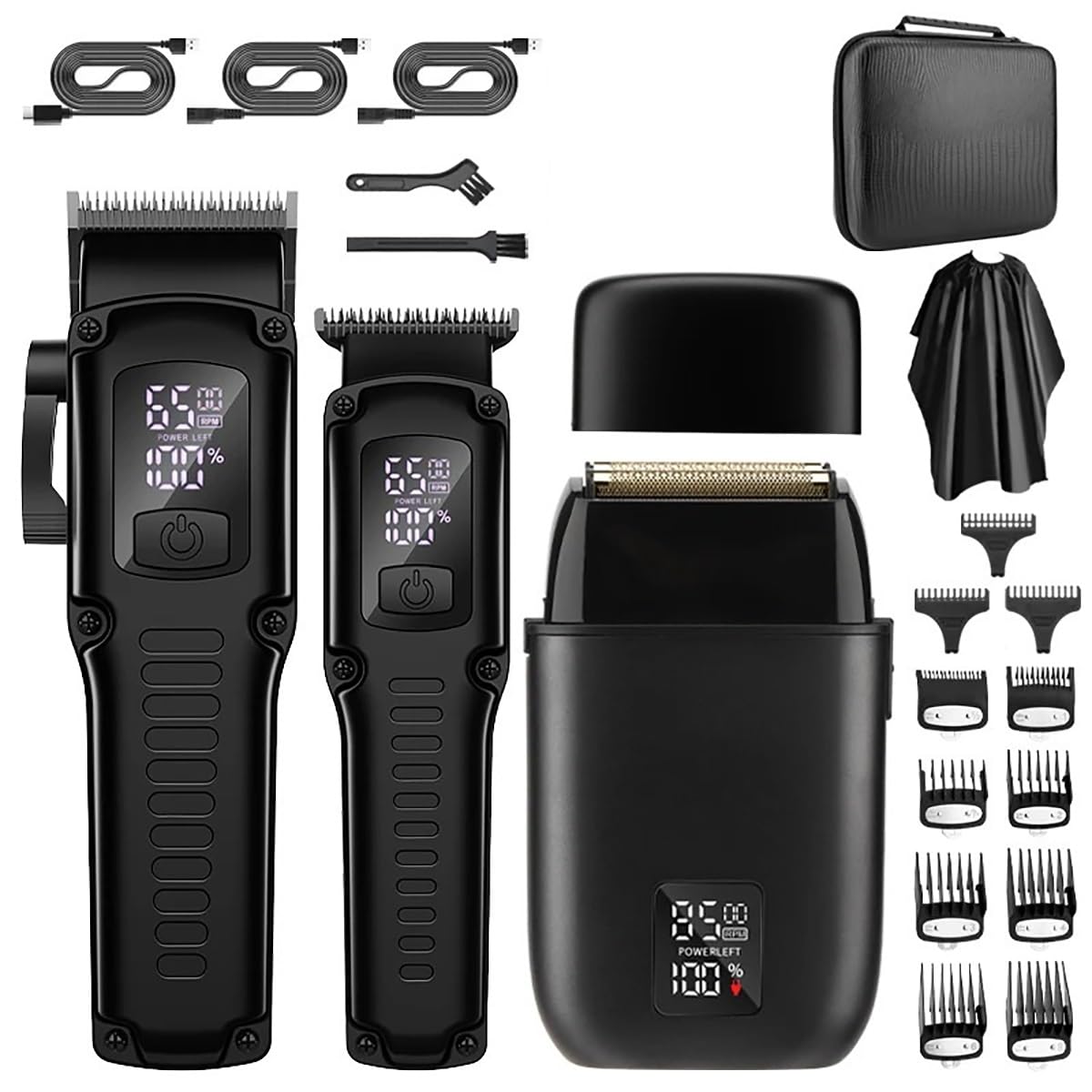 GLESVOWIO Hair Clippers for Men 3 in 1 Professional Clipper and Electric Shaver Set for Barber Trimmer Cutting Machine Beauty and Personal Care GLESVOWIO