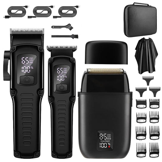 GLESVOWIO Hair Clippers for Men 3 in 1 Professional Clipper and Electric Shaver Set for Barber Trimmer Cutting Machine Beauty and Personal Care GLESVOWIO