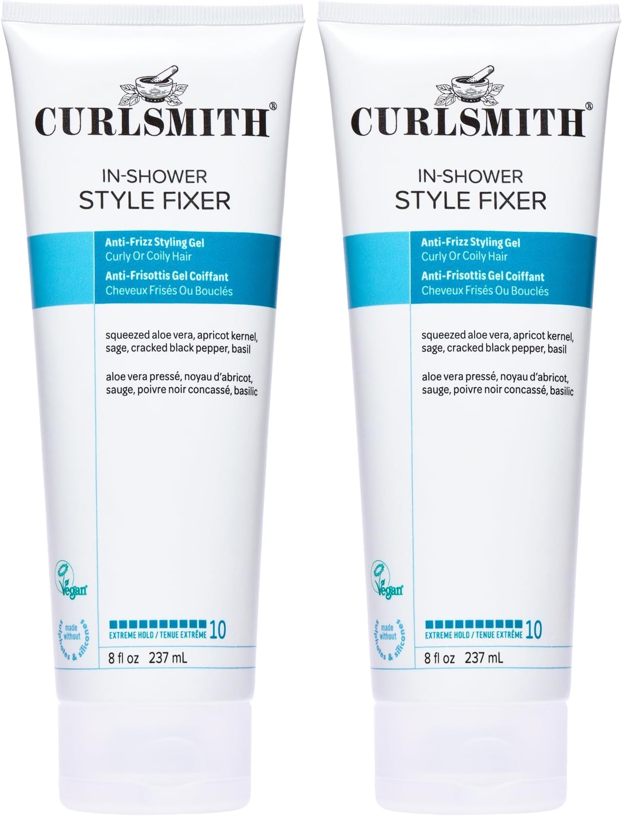 CURLSMITH - In-Shower Style Fixer - Vegan Extreme Hold Styling Gel for Dry,Wavy,Curly or Coily Hair (8oz),(Pack of 2) Beauty and Personal Care CURLSMITH Default Title