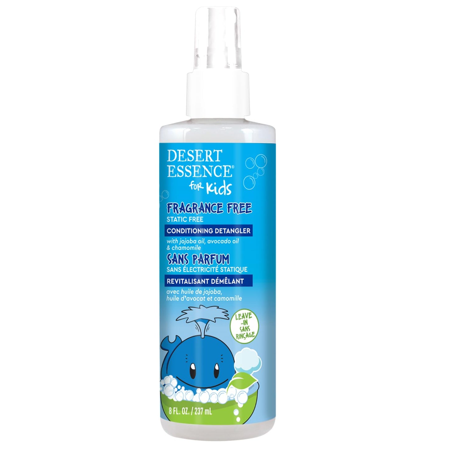 Desert Essence Kids Conditioning Detangler Spray 8.0 fl oz - Vegan, Gluten-Free. Cruelty-Free - Leaves hair smooth, shiny and easy to comb through Beauty & Personal Care Desert Essence