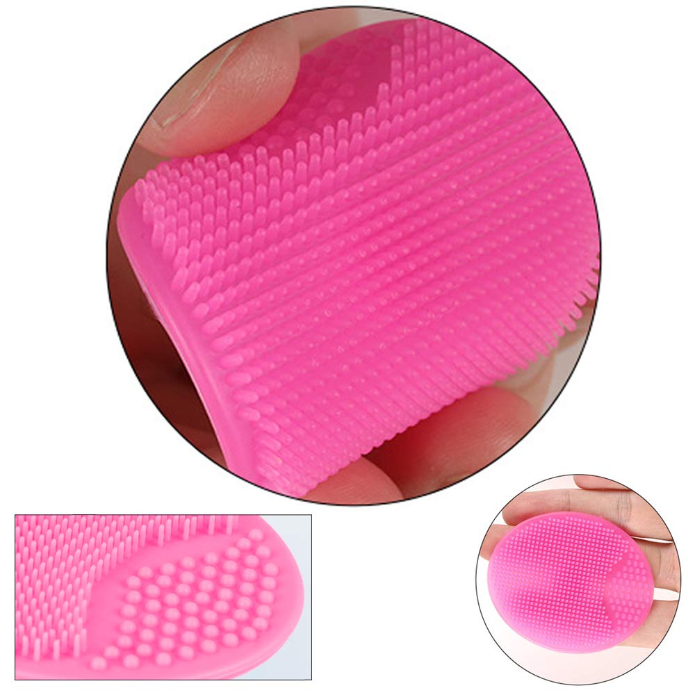 Face Scrubber,2 Pack Soft Silicone Scrubbies Facial Cleansing Pad Face Exfoliator Face Scrub Face Brush Silicone Scrubby for Massage Pore Cleansing Beauty & Personal Care Luckyiren