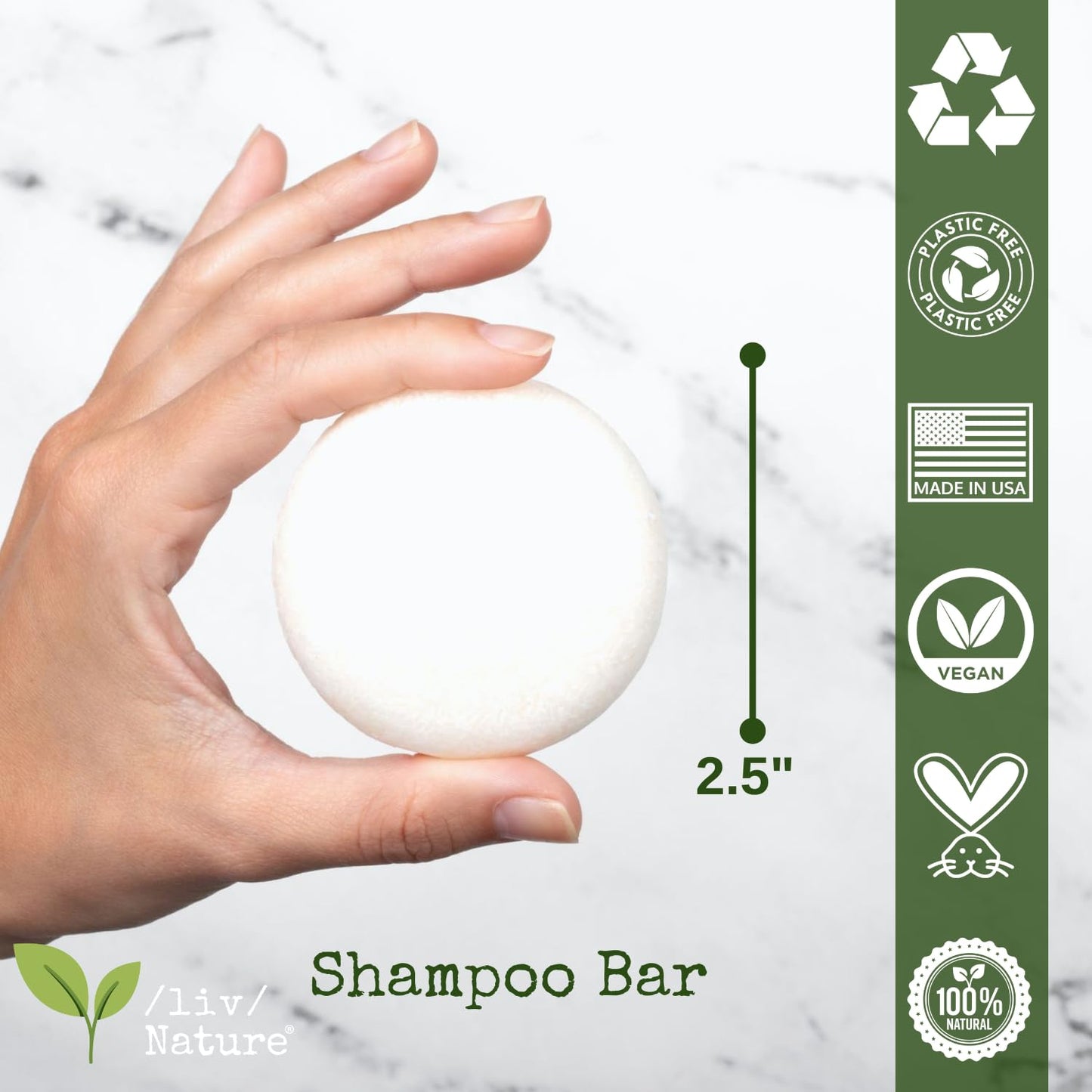 /liv/ Nature Shampoo Bar and Conditioner Set with Travel Case | Strengthen and Repair Dry Hair | Coconut, Castor Oil, Shea Butter | Made in USA | 2-pk Beauty & Personal Care /liv/ Nature