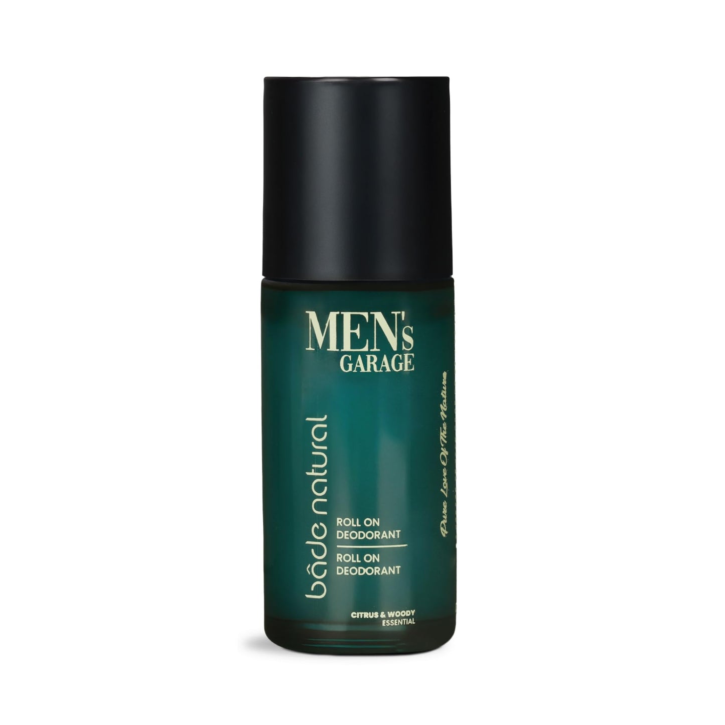 Bade Natural Men’s Garage Roll-On Deodorant - 1.69 fl oz (50 mL) - Natural Odor Protection & Refreshing Citrus Woody Scent Beauty and Personal Care Bade Natural