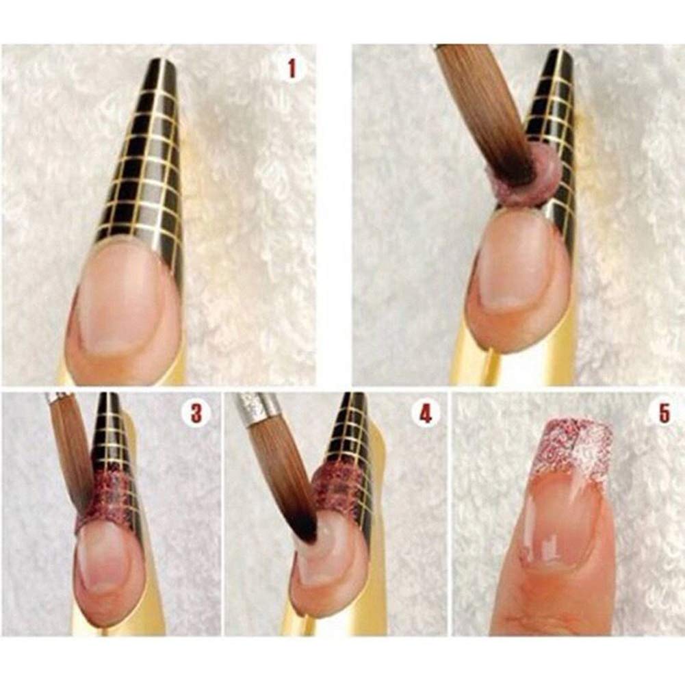 Beuniar 500Pcs Nail Extension Forms Guide Stickers UV Gel Nails Art Form Shaper Acrylic French DIY Tool Manicure Design Beauty & Personal Care Beuniar