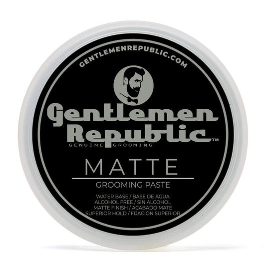 Gentlemen Republic 4oz Matte Paste for Men - Water-Based Men's Hair Paste with Strong Hold & Matte Finish - Alcohol-Free Hair Styling for Natural Beauty & Personal Care Gentlemen Republic