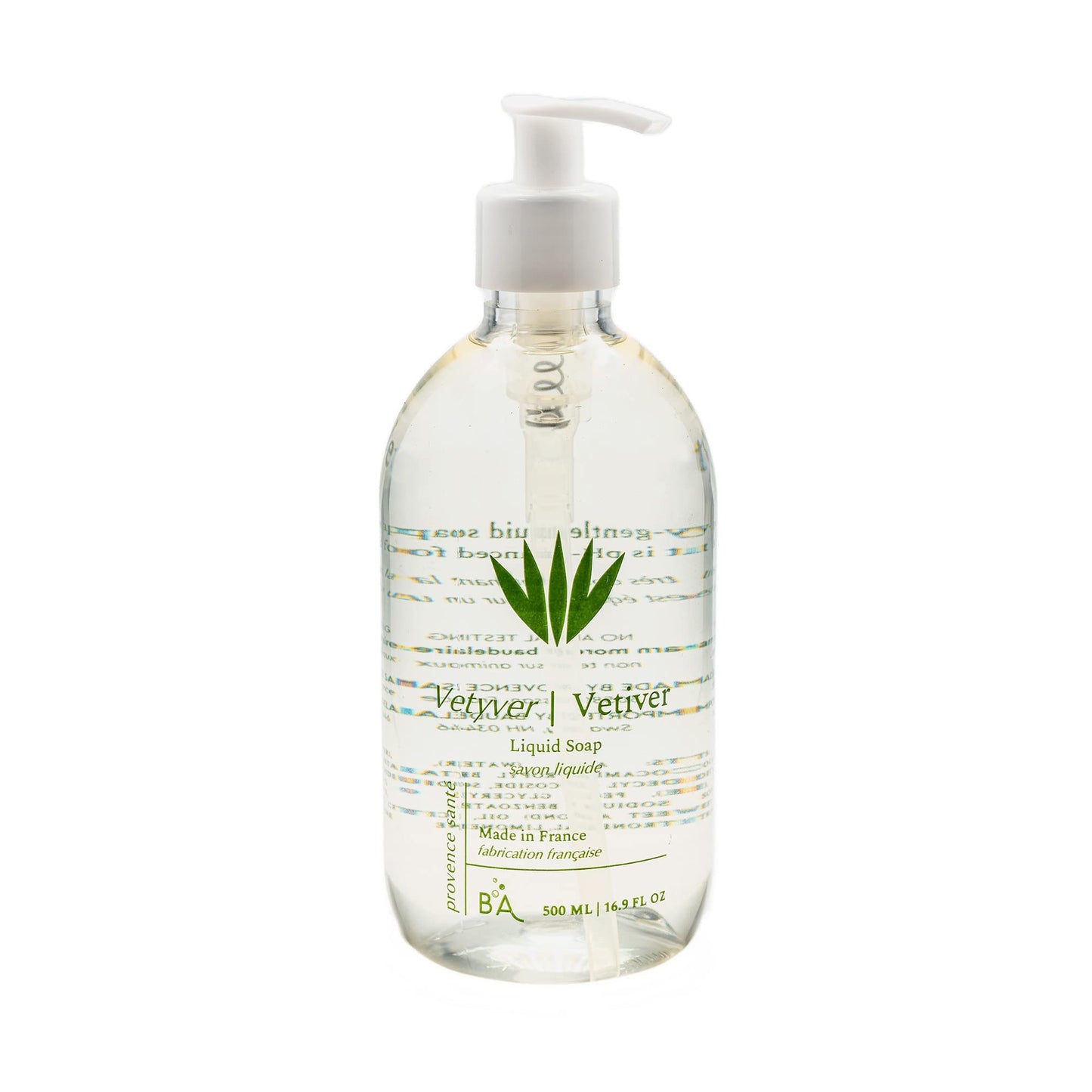 Provence Sante Natural Liquid Soap - Moisturizing Almond Oil Hand Soap with Aromatic Vetiver Scent - Elegant Pump Dispenser for Kitchen & Bath (16.9 Beauty & Personal Care Provence Sante