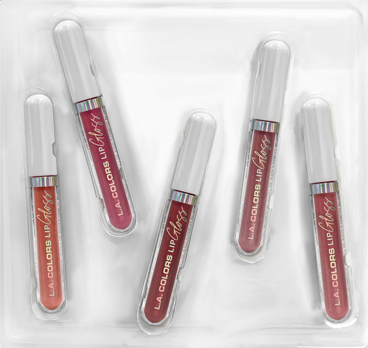 L.A. COLORS All Is Bright 5pc Glossy Lip Set, Lips Be Glossy, 1 Fl Oz (Pack of 1) Beauty & Personal Care L.A. COLORS