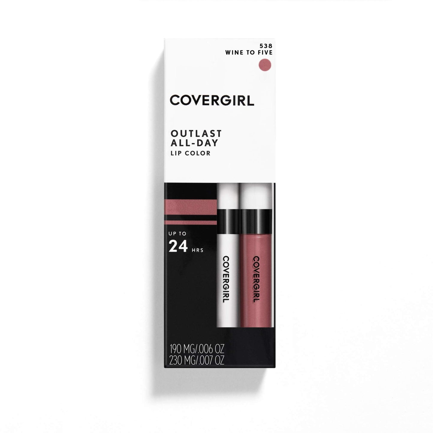 COVERGIRL Outlast All-day Moisturizing Lip Color, Wine To Five, 2 Count (Pack of 1) Beauty & Personal Care COVERGIRL