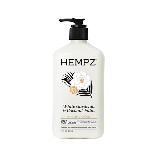 Hempz Body Lotion Moisturizer - White Gardenia & Coconut Palm - Daily Moisturizing Cream, Shea Butter, Coconut Oil - Skin Care Products, All Natural Beauty & Personal Care Hempz