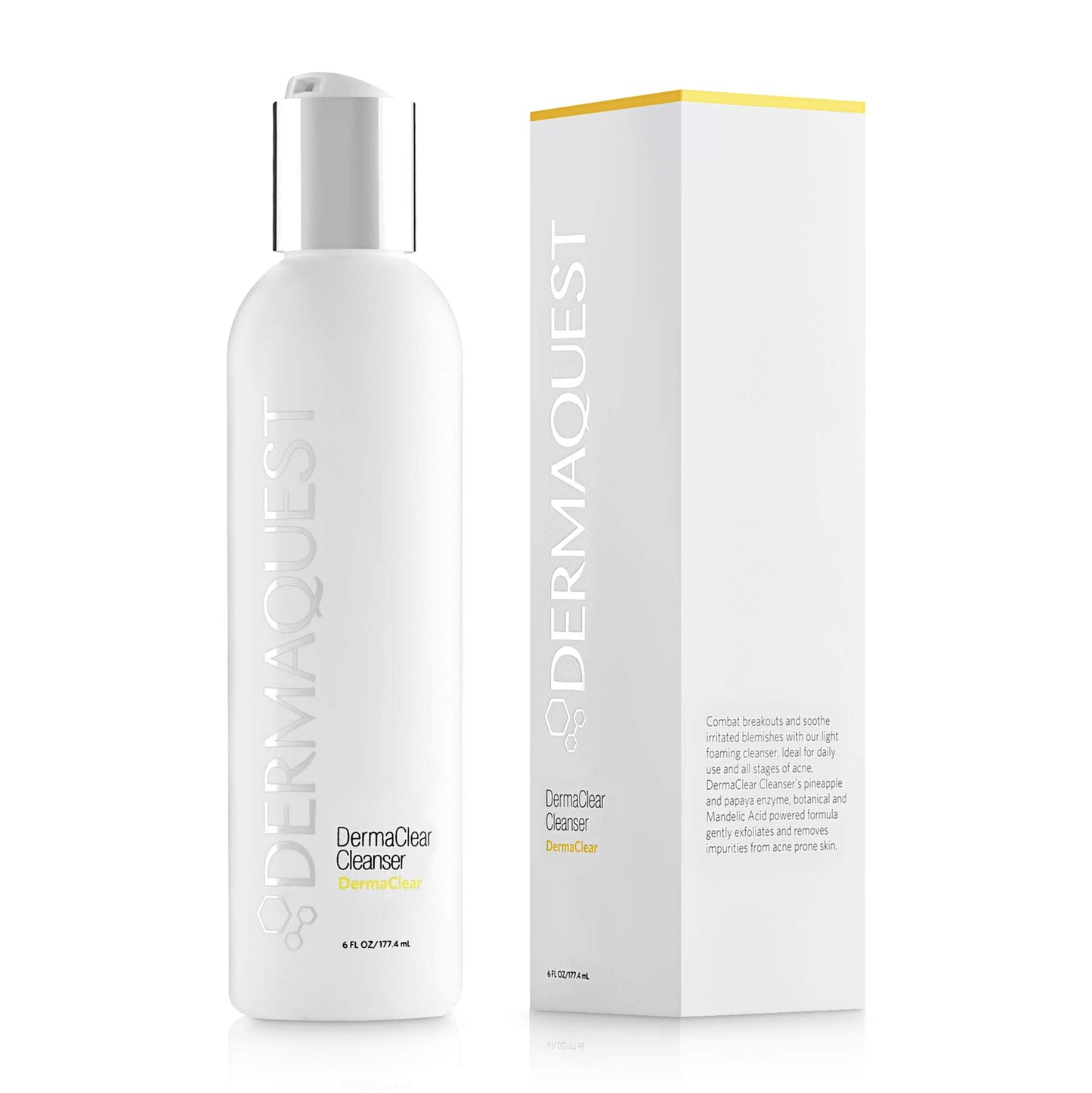 DermaQuest DermaClear Cleanser for Acne Breakouts - Acne Face Wash & Face Exfoliator with Mandelic Acid and Tea Tree Oil (6 oz.) Beauty & Personal Care DermaQuest
