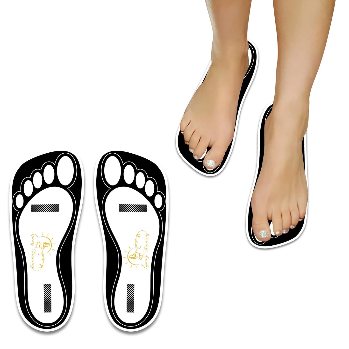 25Pairs(50Feets) Disposable Stick Spray Tanning Feet Pads Perfect for preventing spray tan solution,Deluxe & Hygienic Spray Tan Feet Pads-Ideal Beauty & Personal Care HeeStar