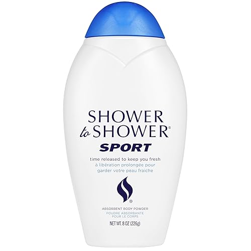 Shower to Shower Sport Body Powder for Men & Women, Talc Free, Sweat Absorbing, Prevents Chafing & Odor,Deodorizing All Over Body Powder for Long Beauty & Personal Care Shower To Shower