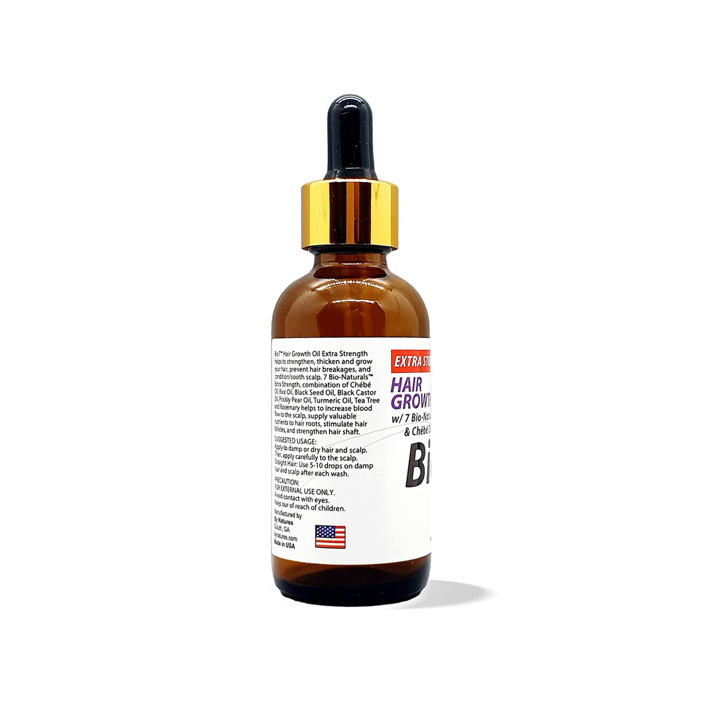 BIO7 EXTRA STRENGTH HAIR GROWTH OIL W/ 7 BIO-NATURALS CHÉBÉ OIL - 2 Fl Oz - Strengthen, Thicken and Grow Your Hair, Condition Your Scalp, Prevent Beauty & Personal Care By Natures