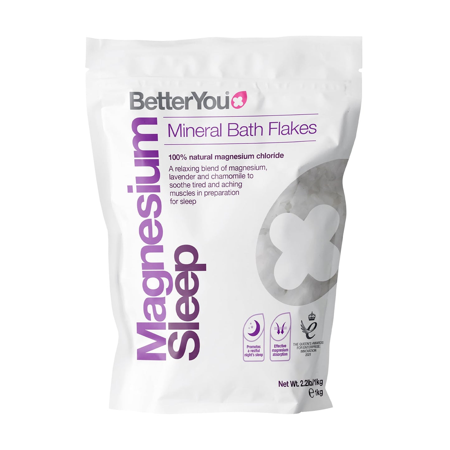 BetterYou Magnesium Sleep Mineral Bath Flakes - Mineral Bath Salts for Muscle Relaxation - Soothing Sore Muscle Soak - Natural Vegan Formula - 2.3 lb Beauty and Personal Care BetterYou
