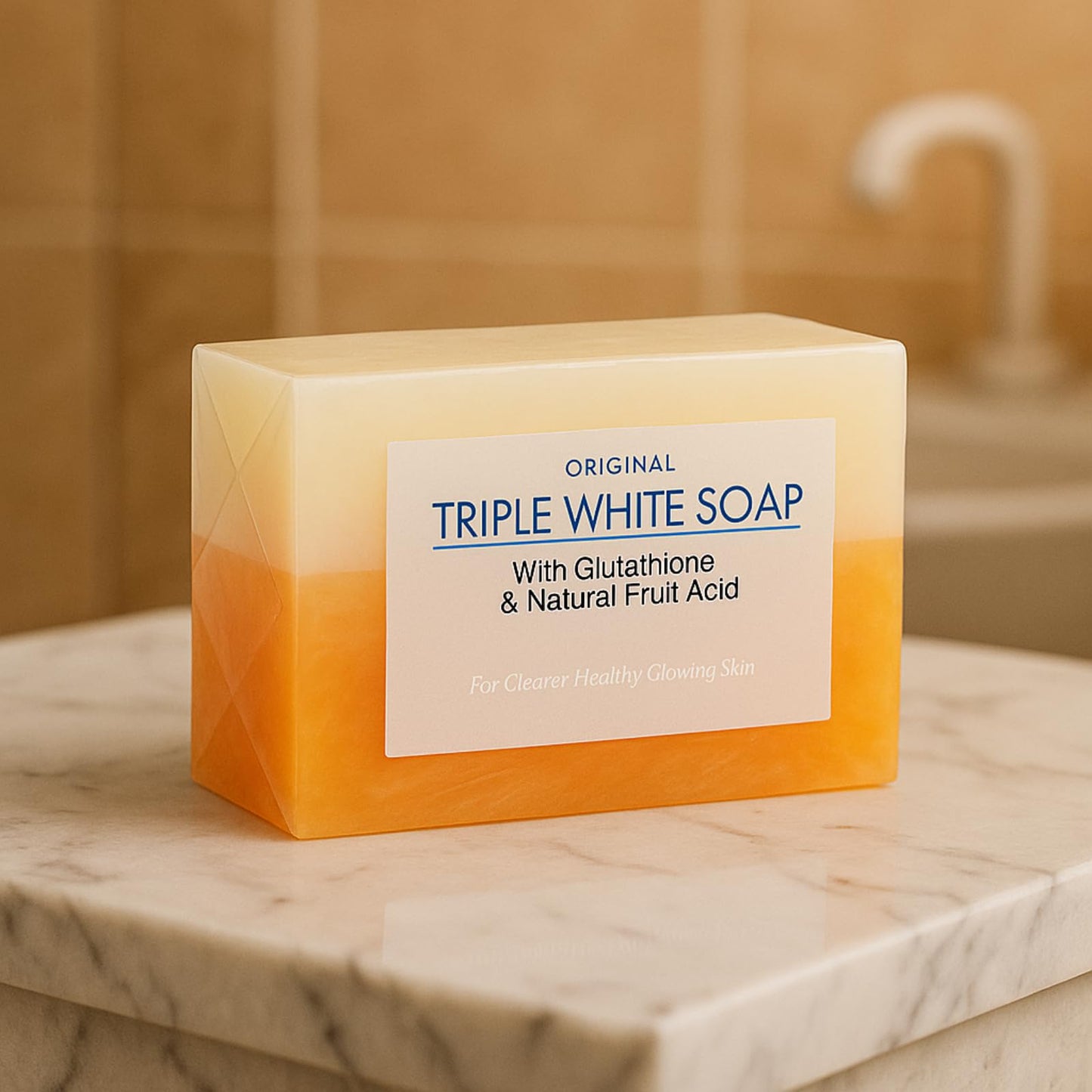 Triple Action Radiance Soap Bar - Cold-Processed Deep Cleansing & Exfoliating Formula for Face and Body - Reduces Uneven Skin Texture - Nourishing Beauty & Personal Care Relumins