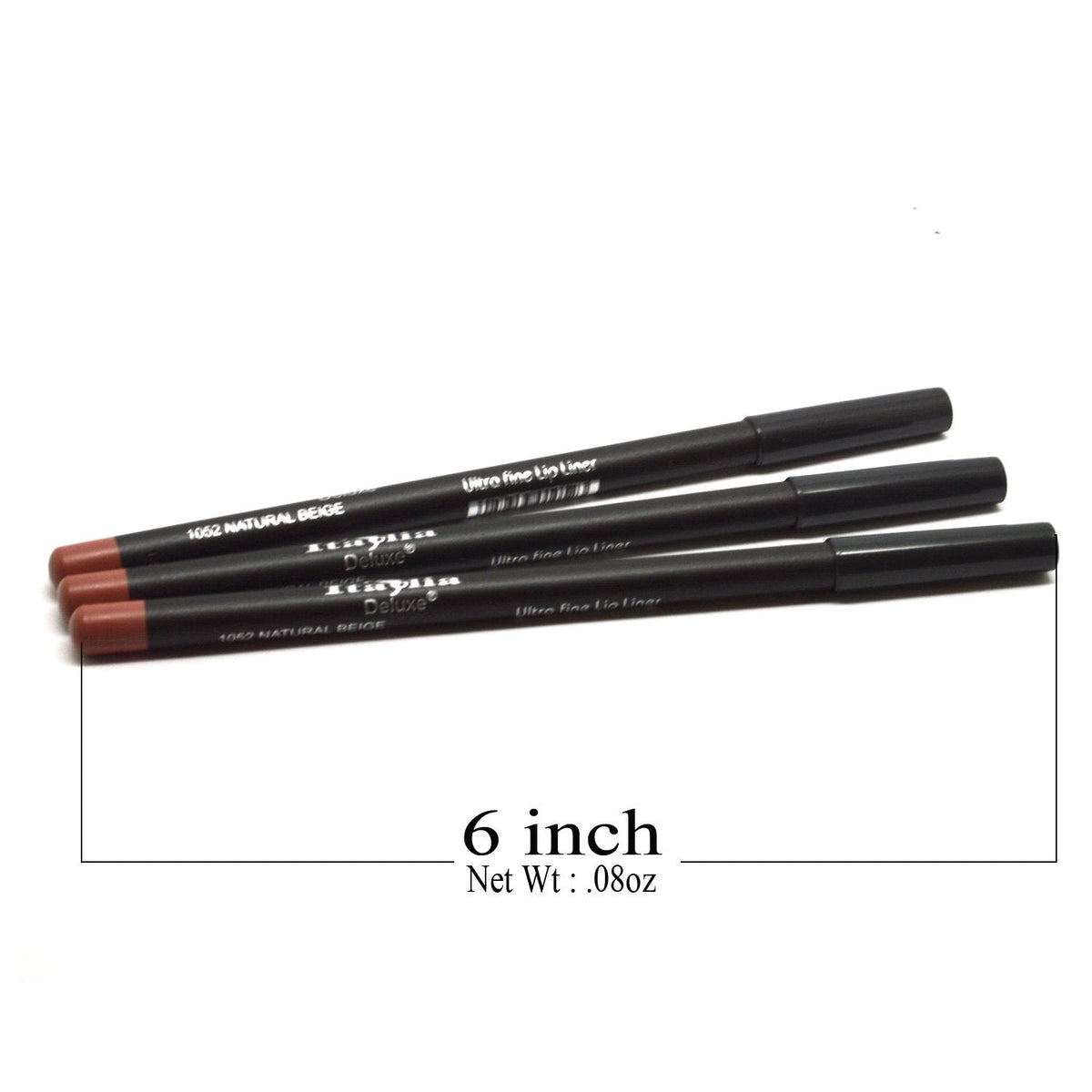 3 Pcs x Italia 1052 Natural Beige Fine Eye liner Pencil Lip Eyeliner Set + Free ZipBag Beauty & Personal Care Italia Deluxe