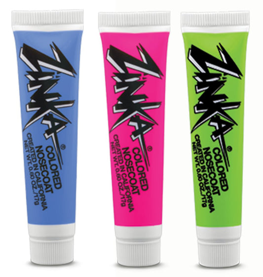 Zinka Colored Nosecoat Zinc Oxide Water Resistant 3 Pack Bundle 0.6 Ounce Tube - Blue Pink Green Beauty & Personal Care Zinka