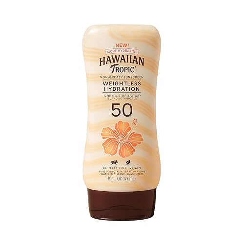 Hawaiian Tropic Weightless Hydration, Non-Greasy Sunscreen, SPF 50, 6 fl oz (177 ml) Beauty & Personal Care Hawaiian Tropic